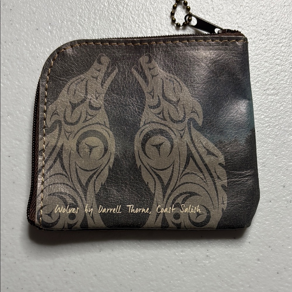 Wolves by Darrell Thorne, Coast Salish,  Design Pouch